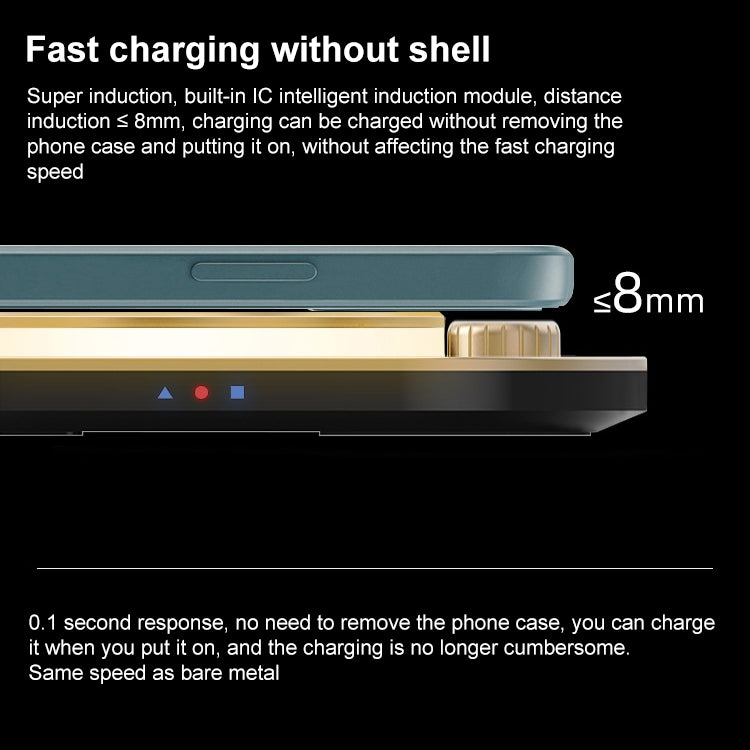 X3 15W 3 in 1 Wireless Charger, Table Lamp, X3 White, X3 Green