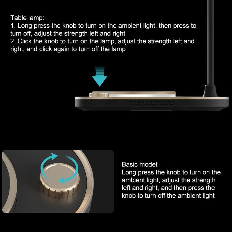 X3 15W 3 in 1 Wireless Charger, Table Lamp, X3 White, X3 Green