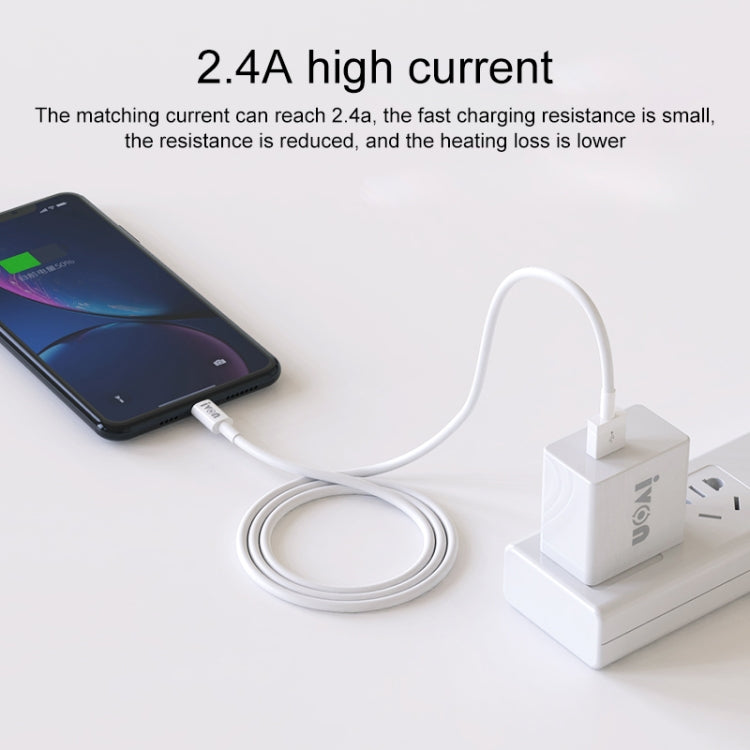 IVON CA70 8 Pin Fast Charging Data Cable, Length: 1m, 8 Pin, Length: 1m