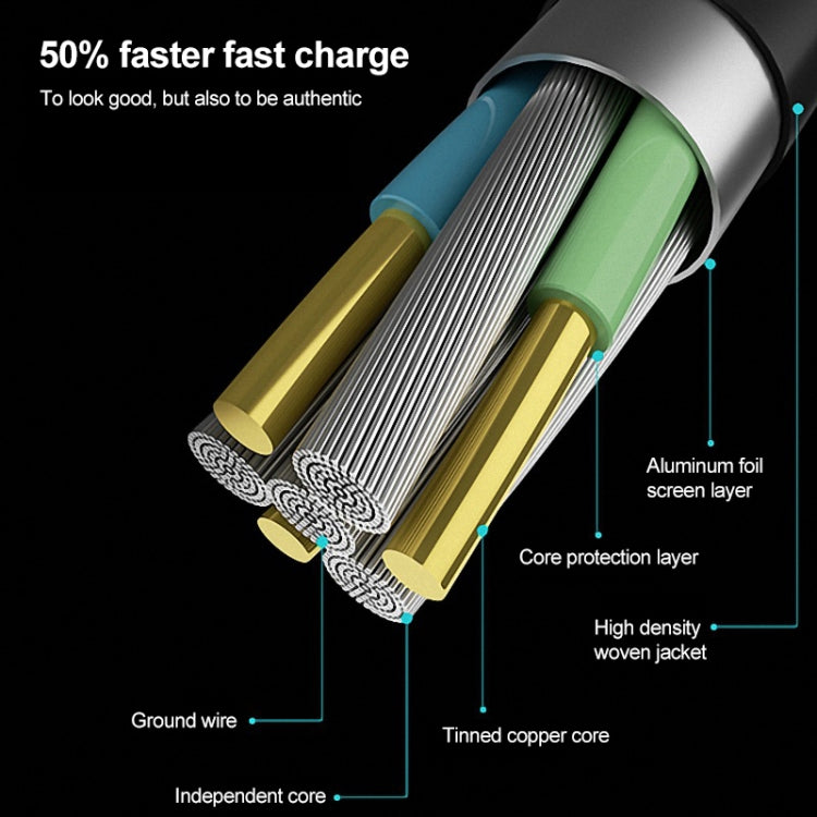 IVON CA51 2.4A USB to 8 Pin + Micro USB 2 in 1 Charging Sync Data Cable, Length: 1m, 8 Pin + Micro USB