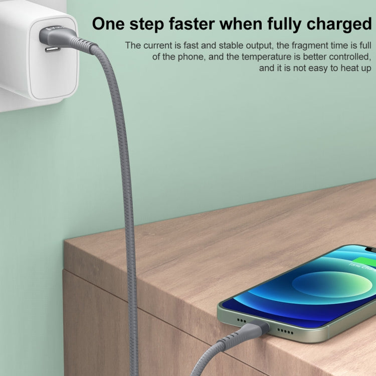 IVON CA92 2.4A Max USB to 8 Pin Rubber Fast Charging Data Cable, Length: 1.5m, 8 Pin