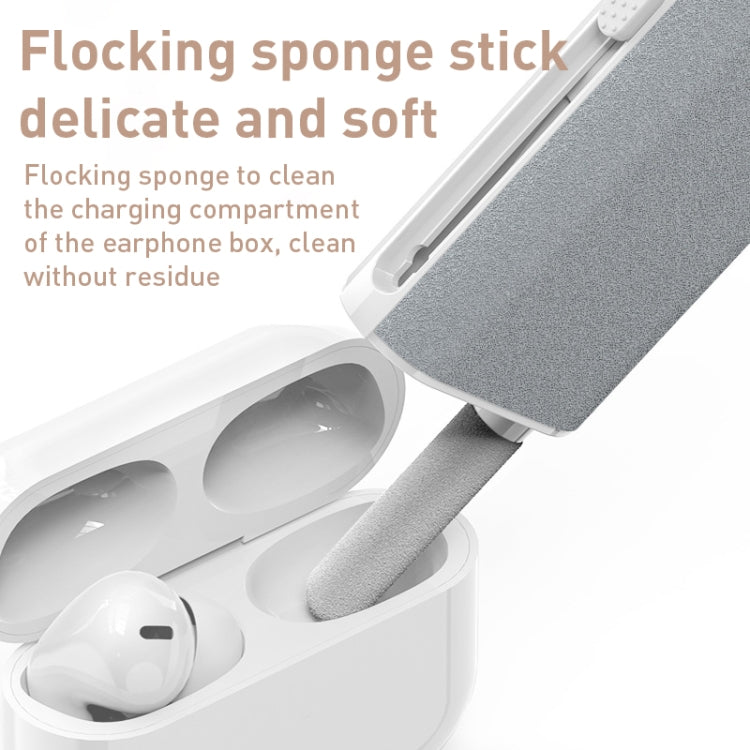 Q6 5 in 1 Wireless Earphone Charging Box Mobile Phone Screen Cleaning Kit, Q6