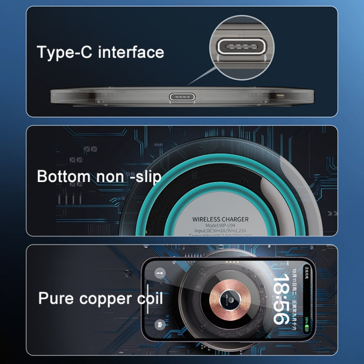 WK WP-U94 15W Flying Saucer Desktop Wireless Charger