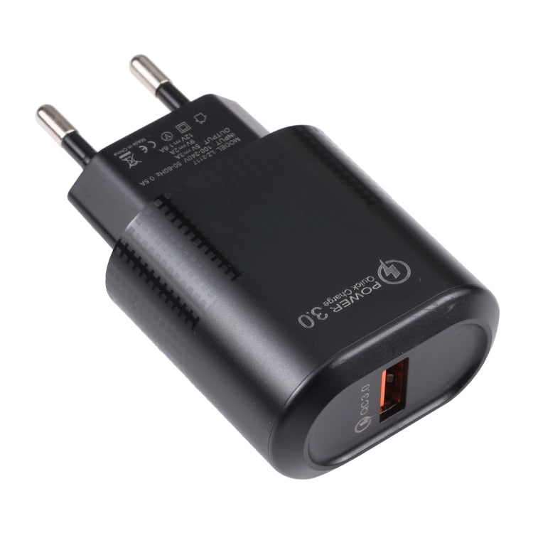 LZ-2117 18W QC3.0 3.1A USB Fast Charger, EU Plug, EU Plug