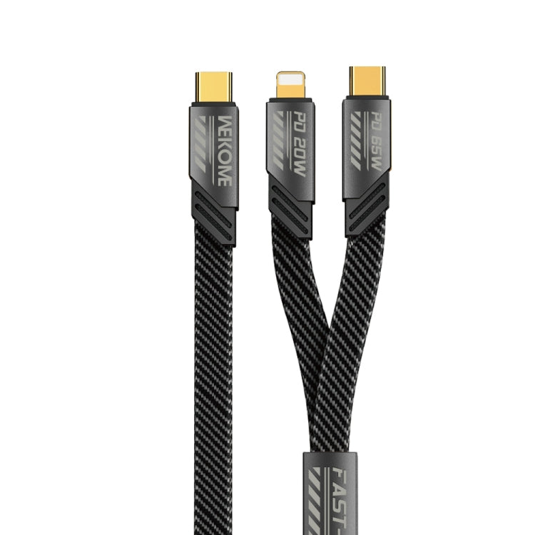 WK WDC-189 Armor Series 2 in 1 65W USB-C/Type-C to USB-C/Type-C+8 Pin Magnetic Data Cable, Length: 1.2m, USB-C/Type-C to USB-C/Type-C+8 Pin