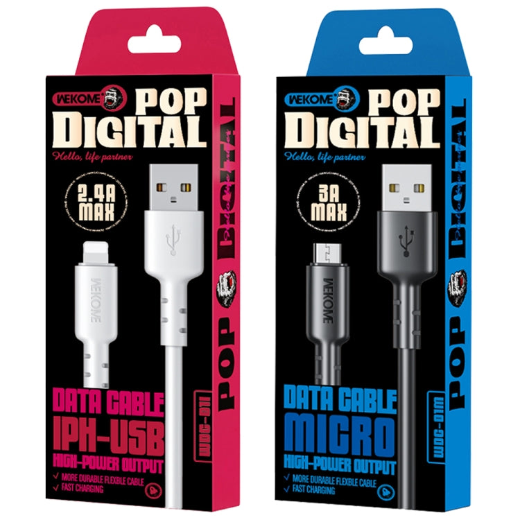 WEKOME WDC-01 Tidal Energy Series 2.4A USB to 8 Pin PVC Data Cable, Length: 1m, USB to 8 Pin