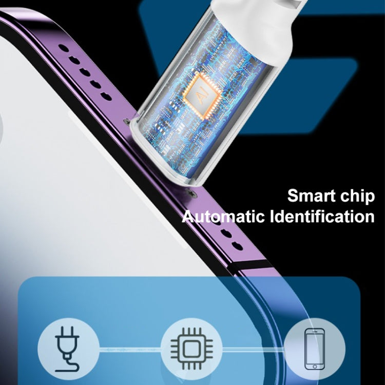 WEKOME WDC-01 Tidal Energy Series 2.4A USB to 8 Pin PVC Data Cable, Length: 1m, USB to 8 Pin