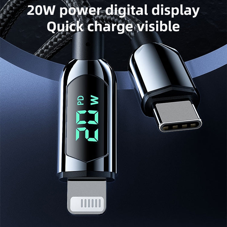 Mutural Li-CC004 1.2m 10W Digital Display USB to 8 Pin Charging Data Cable, USB to 8 Pin