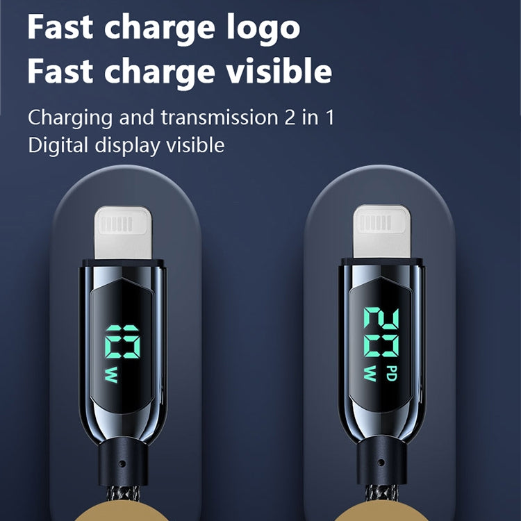 Mutural Li-CC004 1.2m 10W Digital Display USB to 8 Pin Charging Data Cable, USB to 8 Pin