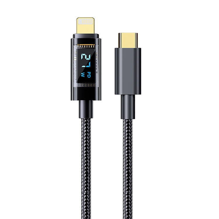 Mutural Li-CC005 1.2m PD20W Transparent Digital Display USB-C / Type-C to 8 Pin Charging Data Cable, Type-C to 8 Pin
