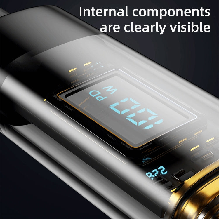 Mutural Li-CC005 1.2m PD20W Transparent Digital Display USB-C / Type-C to 8 Pin Charging Data Cable, Type-C to 8 Pin