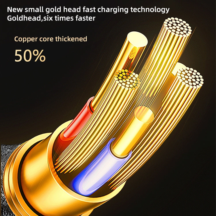 Mutural Li-CC008 1.2m 10W Transparent Digital Display USB to 8 Pin Charging Data Cable, USB to 8 Pin