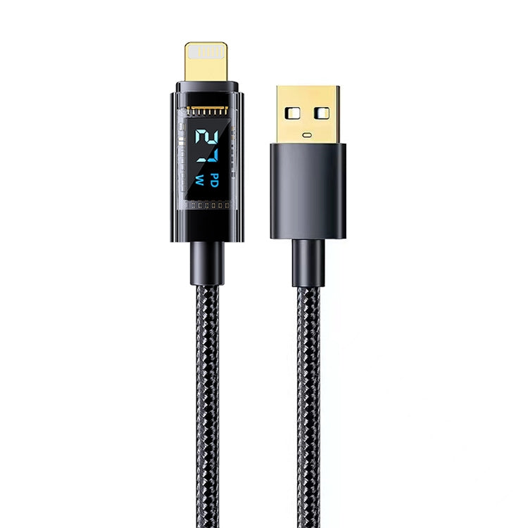 Mutural Li-CC008 1.2m 10W Transparent Digital Display USB to 8 Pin Charging Data Cable, USB to 8 Pin