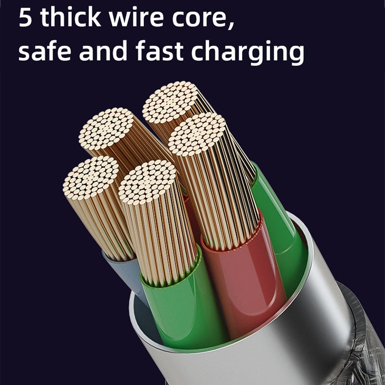 Mutural Li-CC012 1.2m 10W Transparent USB to 8 Pin Charging Data Cable, USB to 8 Pin