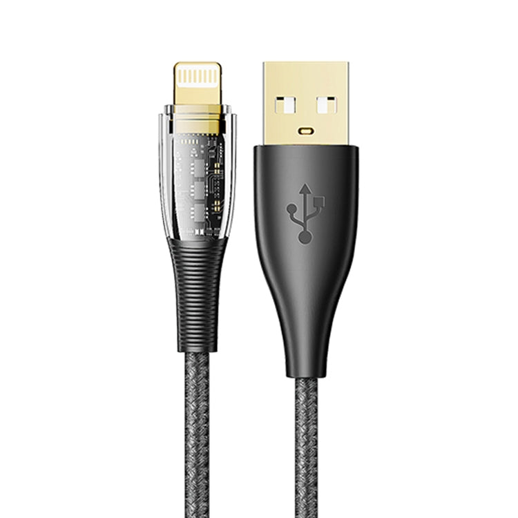Mutural Li-CC012 1.2m 10W Transparent USB to 8 Pin Charging Data Cable, USB to 8 Pin