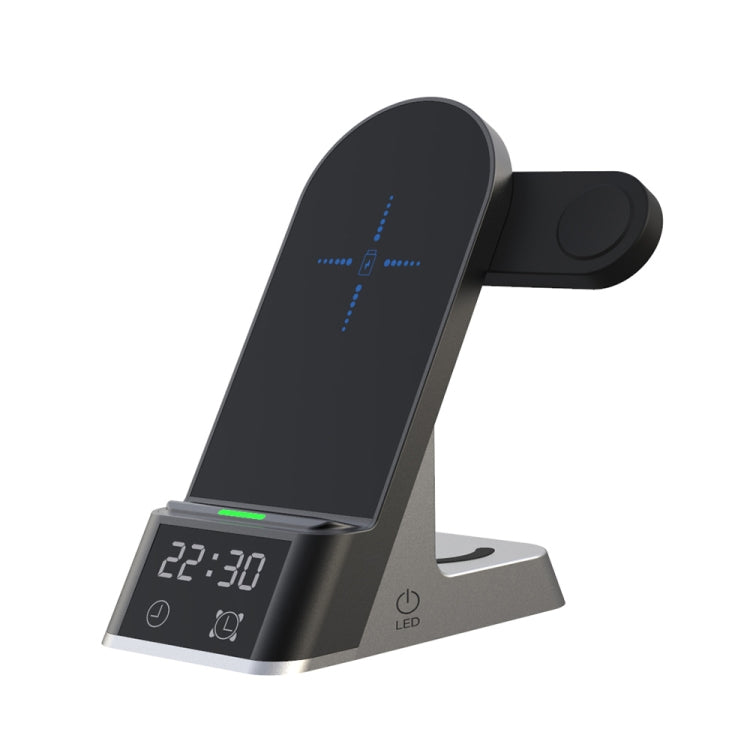 H35 6 in 1 15W Digital Display Magsafe Magnetic Wireless Charger with Alarm Clock Function, H35