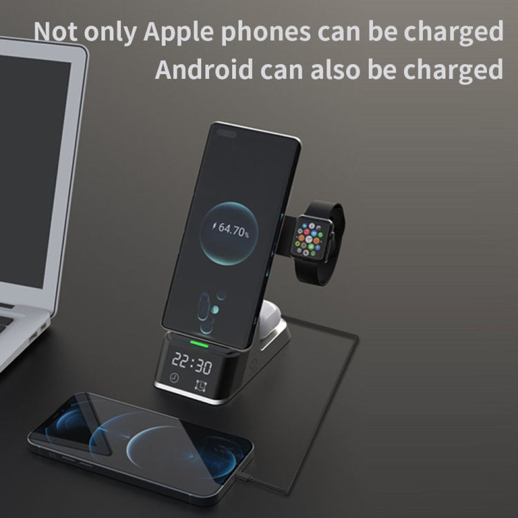 H35 6 in 1 15W Digital Display Magsafe Magnetic Wireless Charger with Alarm Clock Function, H35