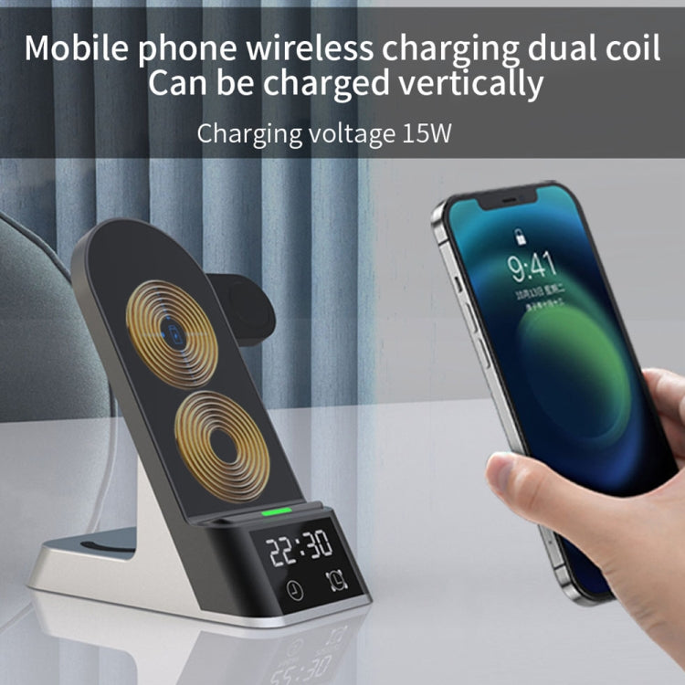 H35 6 in 1 15W Digital Display Magsafe Magnetic Wireless Charger with Alarm Clock Function, H35