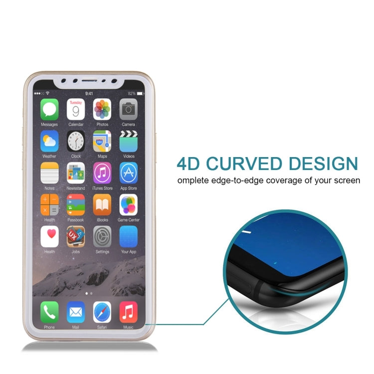 For iPhone X   0.3mm 9H Surface Hardness 4D Curved Full Screen Tempered Glass Screen Protector