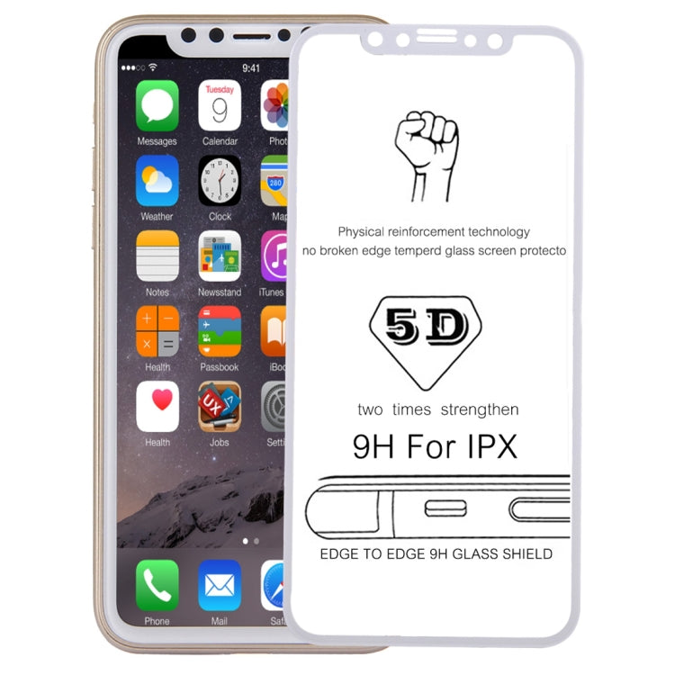 For iPhone X   0.3mm 9H Surface Hardness 4D Curved Full Screen Tempered Glass Screen Protector