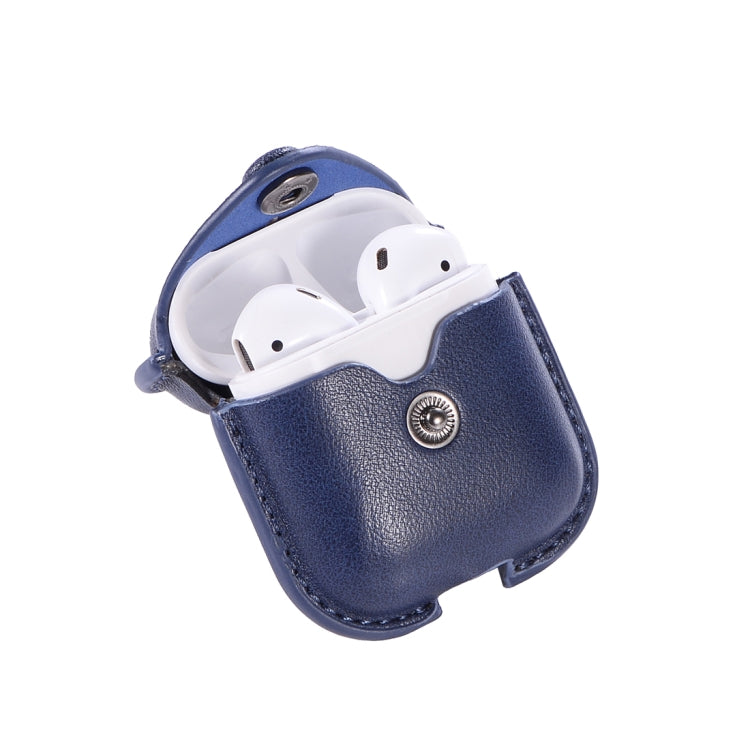 PU Leather Wireless Bluetooth Earphone Protective Case for Apple AirPods 1 / 2, with Metal Buckle, For Apple AirPods 1 / 2