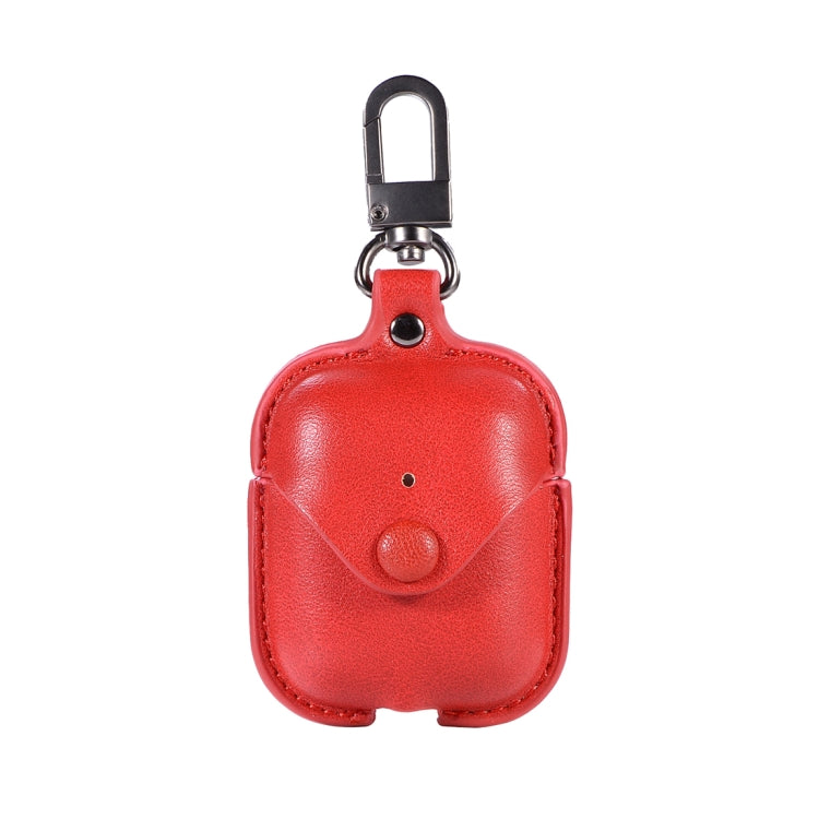 PU Leather Wireless Bluetooth Earphone Protective Case for Apple AirPods 1 / 2, with Metal Buckle, For Apple AirPods 1 / 2