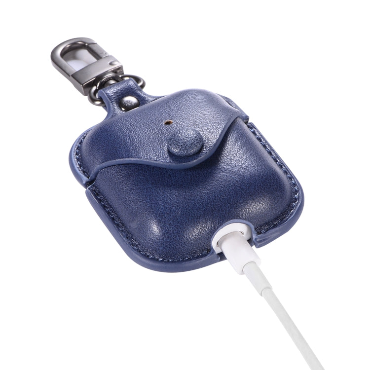 PU Leather Wireless Bluetooth Earphone Protective Case for Apple AirPods 1 / 2, with Metal Buckle, For Apple AirPods 1 / 2