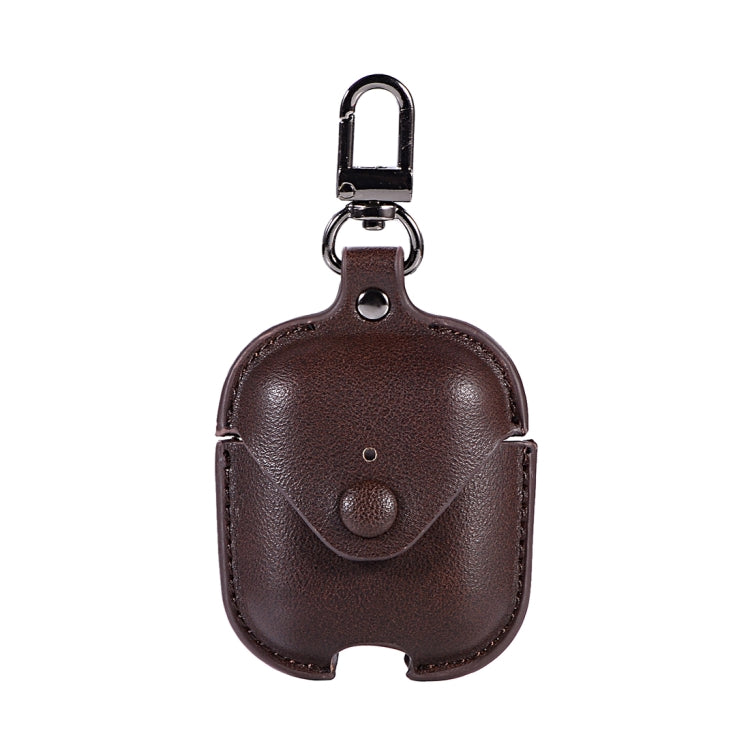 PU Leather Wireless Bluetooth Earphone Protective Case for Apple AirPods 1 / 2, with Metal Buckle, For Apple AirPods 1 / 2