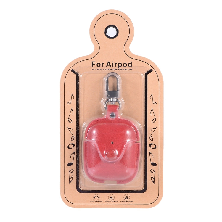 PU Leather Wireless Bluetooth Earphone Protective Case for Apple AirPods 1 / 2, with Metal Buckle, For Apple AirPods 1 / 2