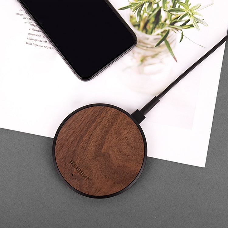 Musor 2 PCS 10W Phone Fast Charging Walnut Wireless Charger
