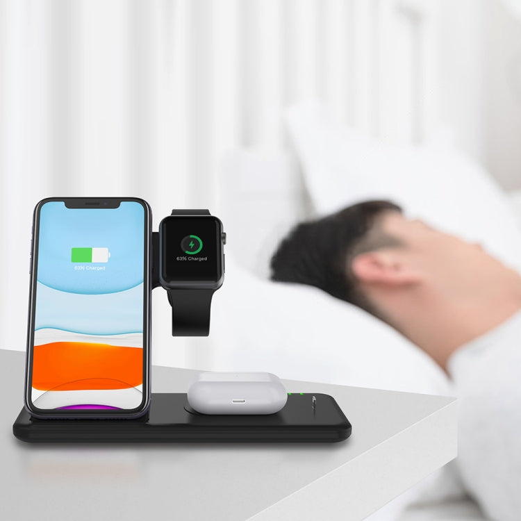 Q20 4 In 1 Wireless Charger Charging Holder Stand Station For iPhone / Apple Watch / AirPods, Support Dual Phones Charging, Wireless Charger