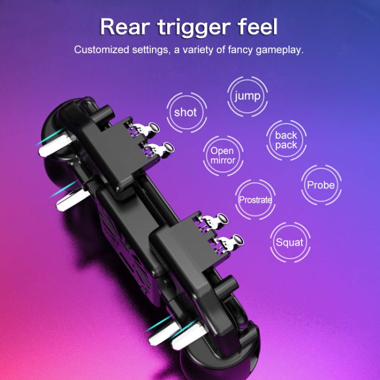 M10 Six-finger Linkage Multi-function Mobile Phone Gamepad with Bracket, Suitable for 4.7-6.5 inch Mobile Phones, M10
