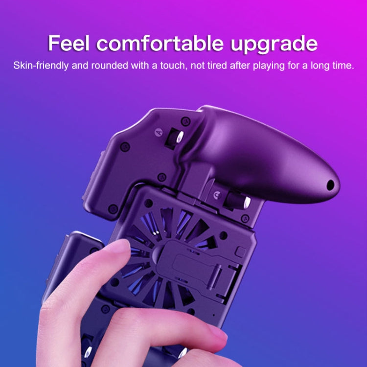 S-02 Six-finger Linkage Cool Wind Cooling Mobile Phone Gamepad with Bracket, Suitable for 4.7-6.5 inch Mobile Phones, Cool Wind Cooling