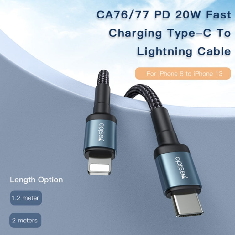 Yesido CA76 20W USB-C / Type-C to 8 Pin Charging Cable, Length: 1.2m, CA76