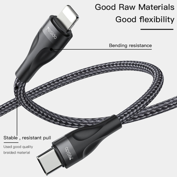 Yesido CA82 2.4A USB-C / Type-C to 8 Pin Charging Cable, Length: 30cm, CA82