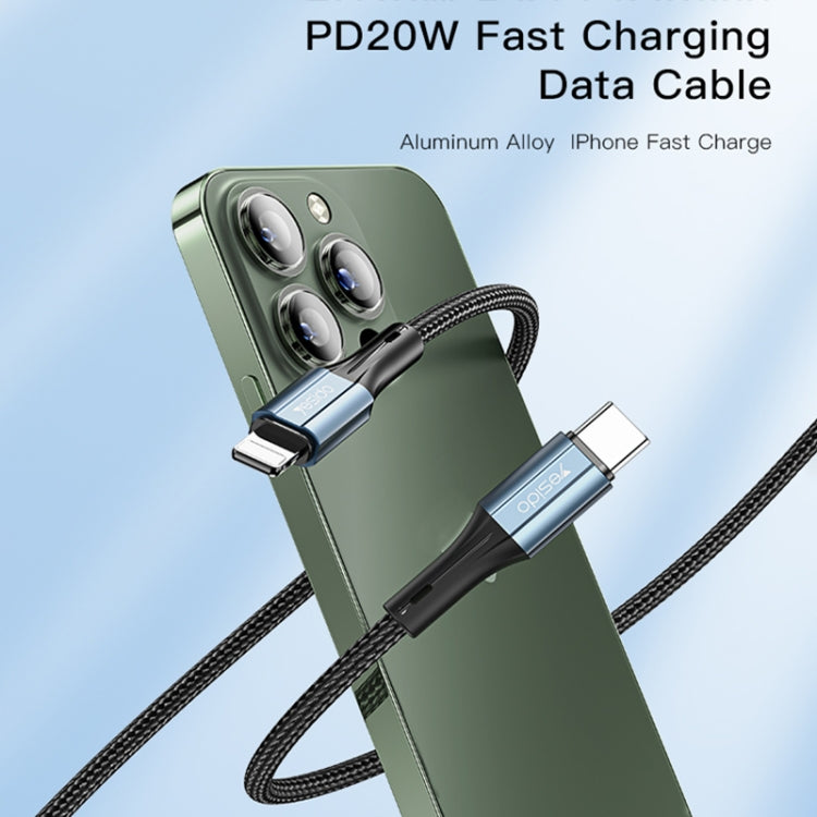 Yesido CA95 3A 20W USB-C / Type-C to 8 PinFast Charging Cable, Length: 1.2m, CA95