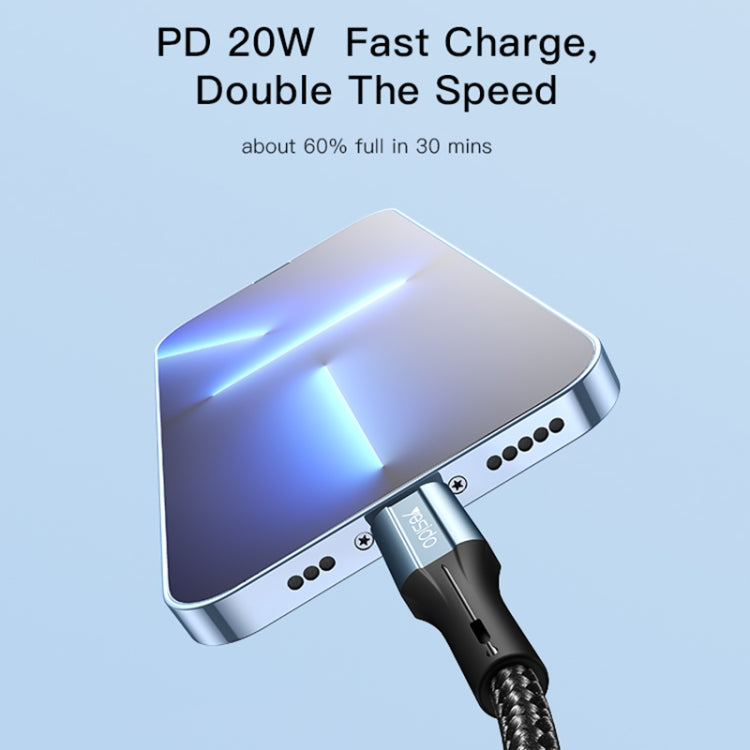Yesido CA95 3A 20W USB-C / Type-C to 8 PinFast Charging Cable, Length: 1.2m, CA95