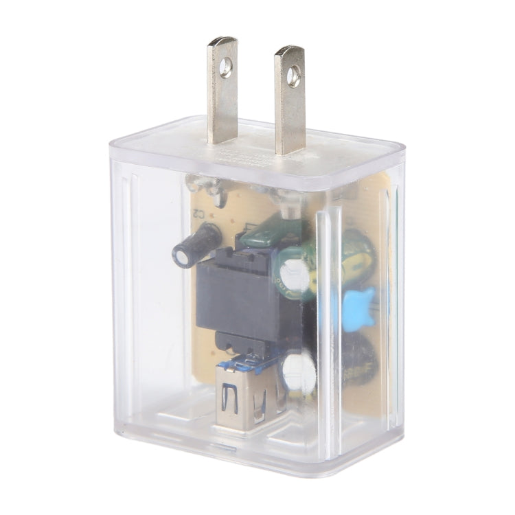 2A USB Transparent Charger, Specification: US Plug, US Plug