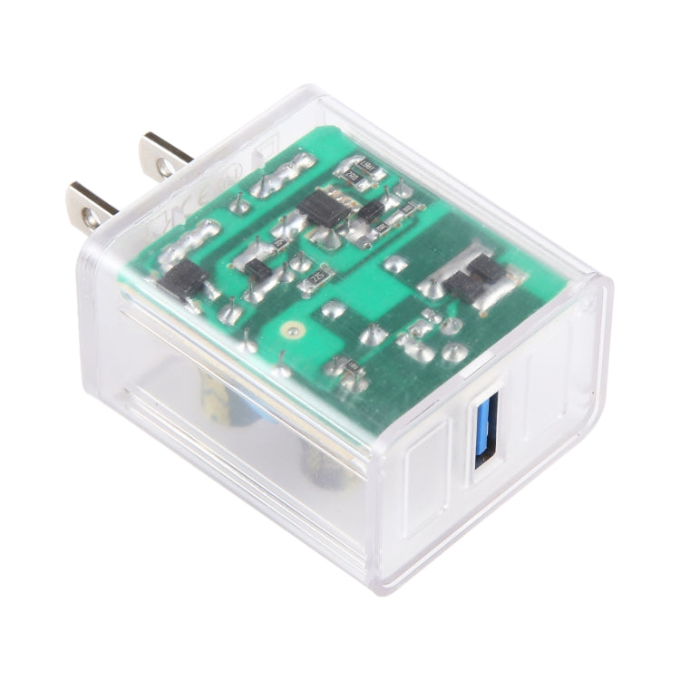 2A USB Transparent Charger, Specification: US Plug, US Plug