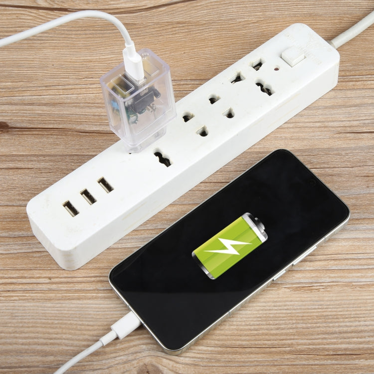2A USB Transparent Charger, Specification: EU Plug, EU Plug