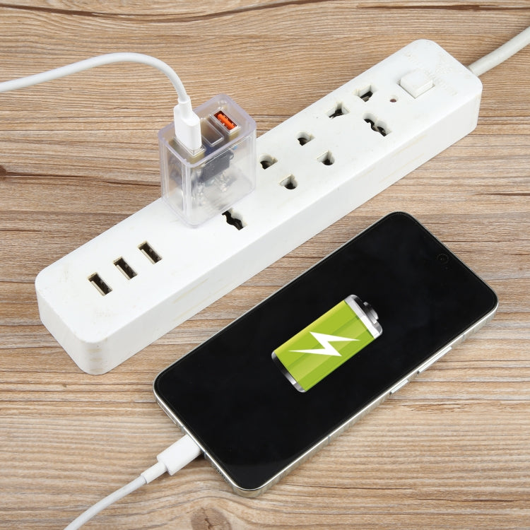 2A Dual USB Transparent Charger, specification: US Plug, US Plug