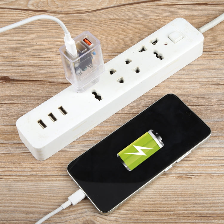 2A Dual USB Transparent Charger, specification: EU Plug, EU Plug