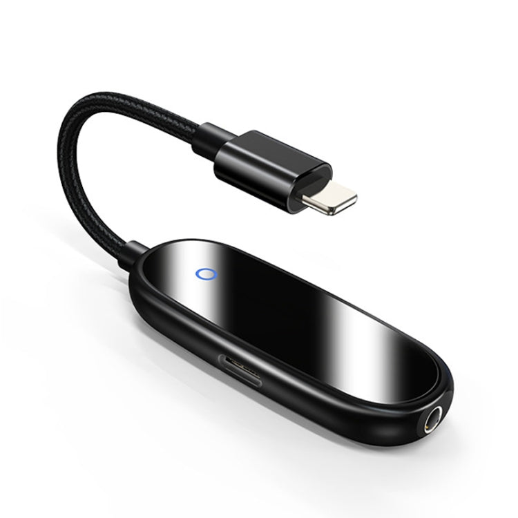 BK-325 2 in 1 8 Pin Male to 8 Pin Charging + 3.5mm Audio Female Earphone Adapter, BK-325 8 Pin Charging + 3.5mm Audio