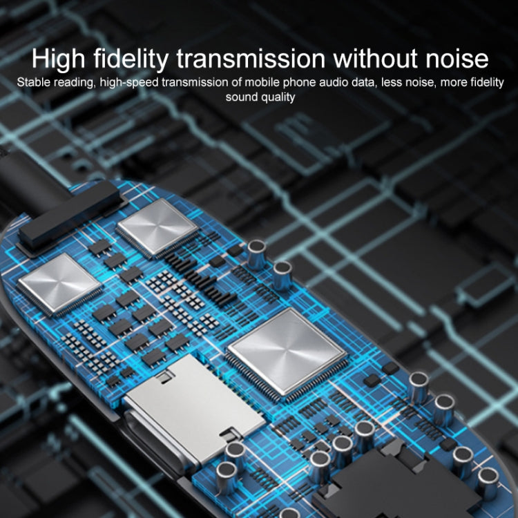 BK-325 2 in 1 8 Pin Male to 8 Pin Charging + 3.5mm Audio Female Earphone Adapter, BK-325 8 Pin Charging + 3.5mm Audio