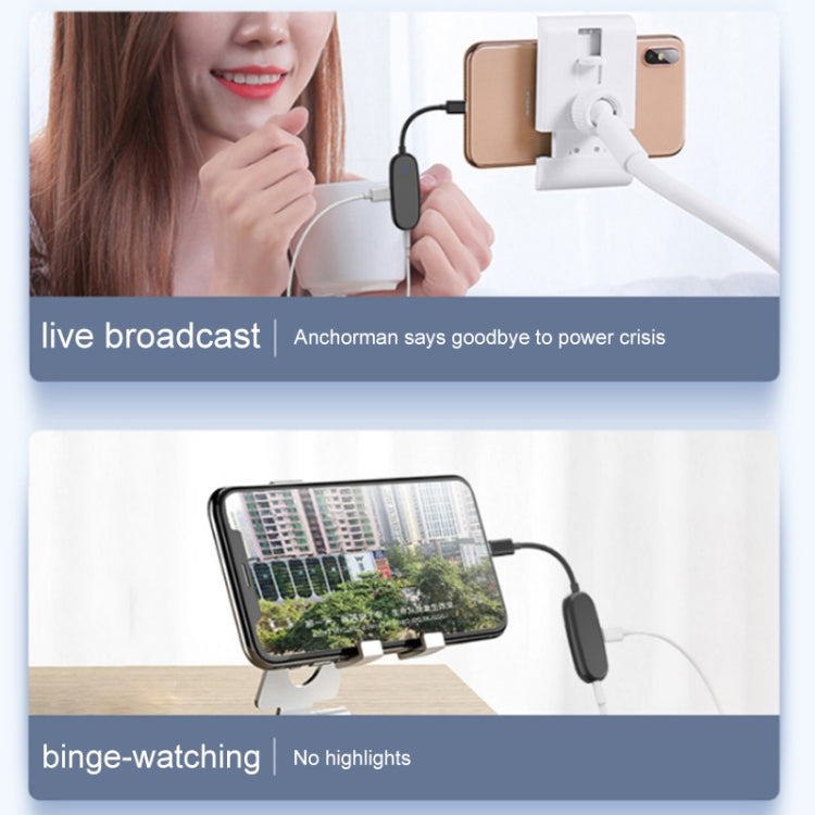 BK-325 2 in 1 8 Pin Male to 8 Pin Charging + 3.5mm Audio Female Earphone Adapter, BK-325 8 Pin Charging + 3.5mm Audio