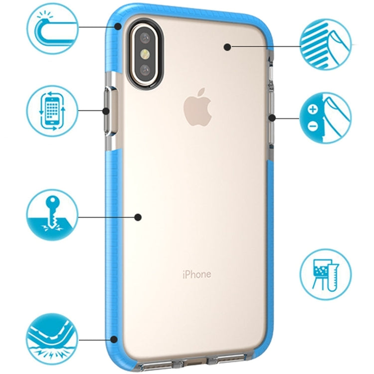 For iPhone X / XS  Fashion Transparent Texture Anti-collision TPU Protective Case, For X