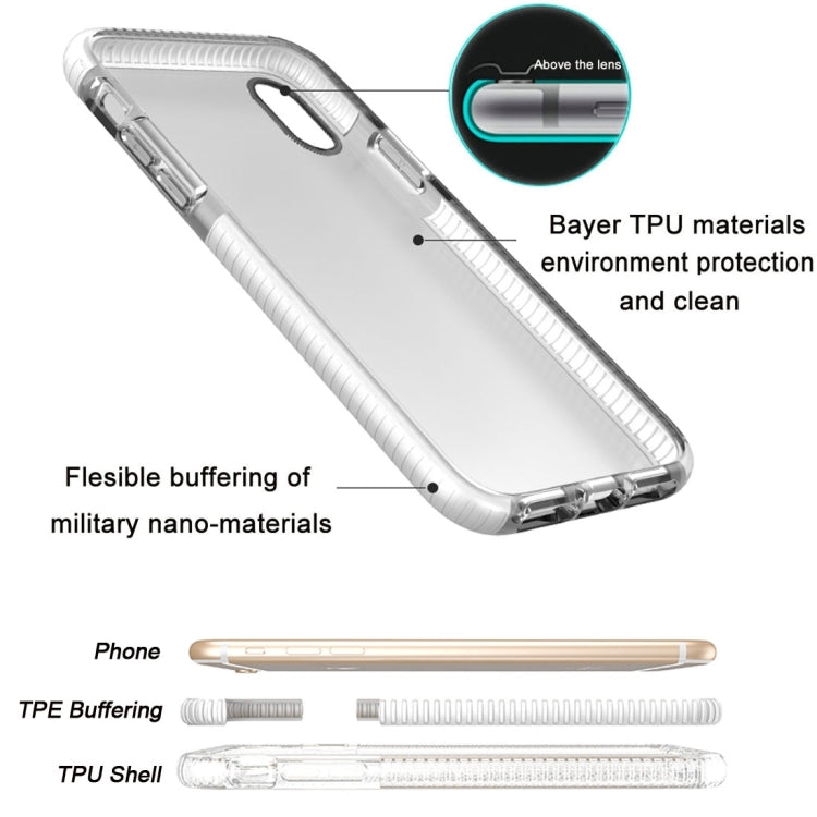 For iPhone X / XS  Fashion Transparent Texture Anti-collision TPU Protective Case, For X