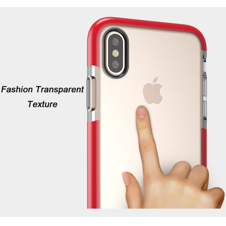 For iPhone X / XS  Fashion Transparent Texture Anti-collision TPU Protective Case, For X