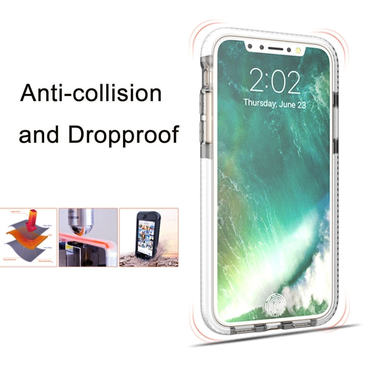 For iPhone X / XS  Fashion Transparent Texture Anti-collision TPU Protective Case, For X