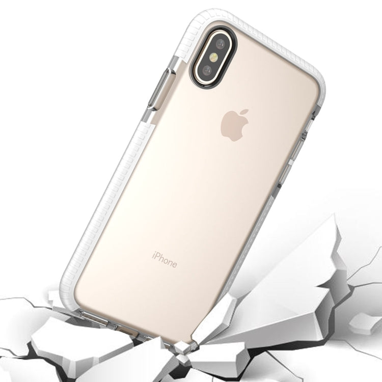 For iPhone X / XS  Fashion Transparent Texture Anti-collision TPU Protective Case, For X
